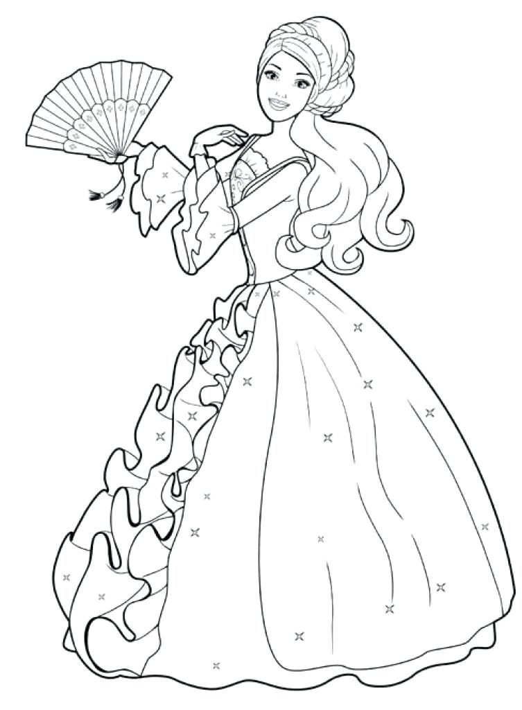 753x1024 Barbie Coloring Books Also Elegant Barbie Coloring Pages Game
