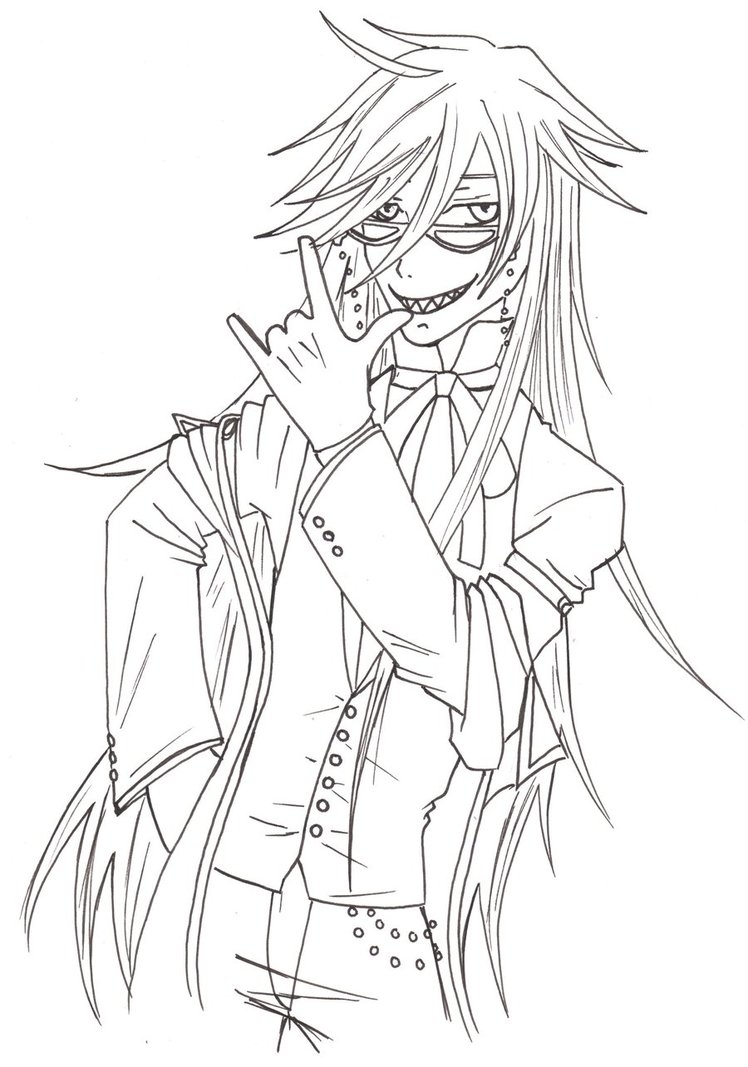 748x1067 Cool Black Butler Sebastian Coloring Pages Sebastian Black Butler