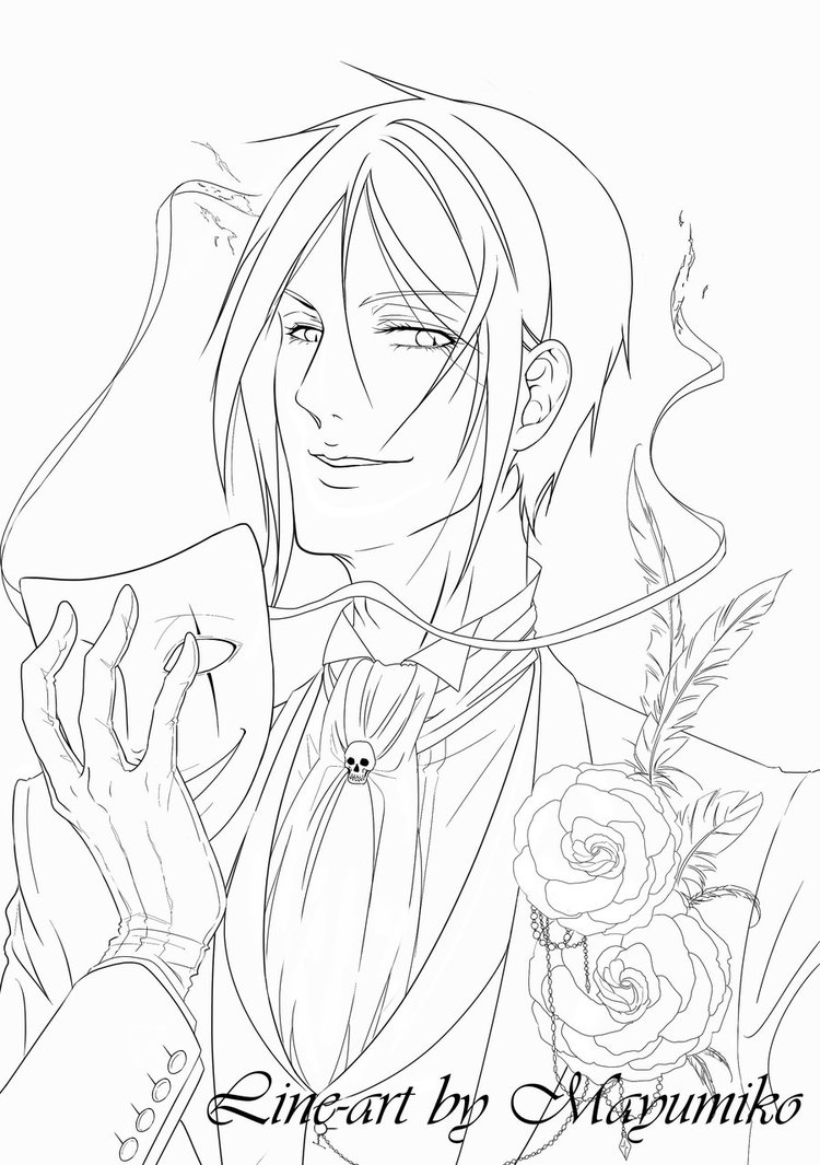 Black Butler Sebastian Coloring Pages
