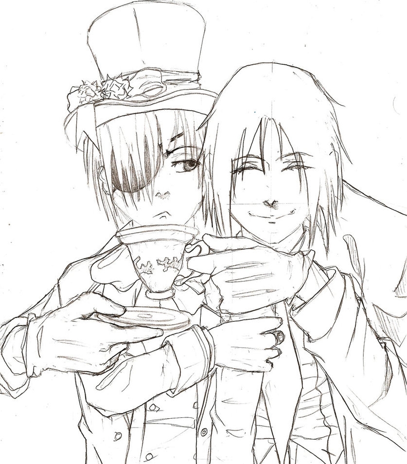 837x953 Cool Black Butler Sebastian Coloring Pages Sebastian Black Butler