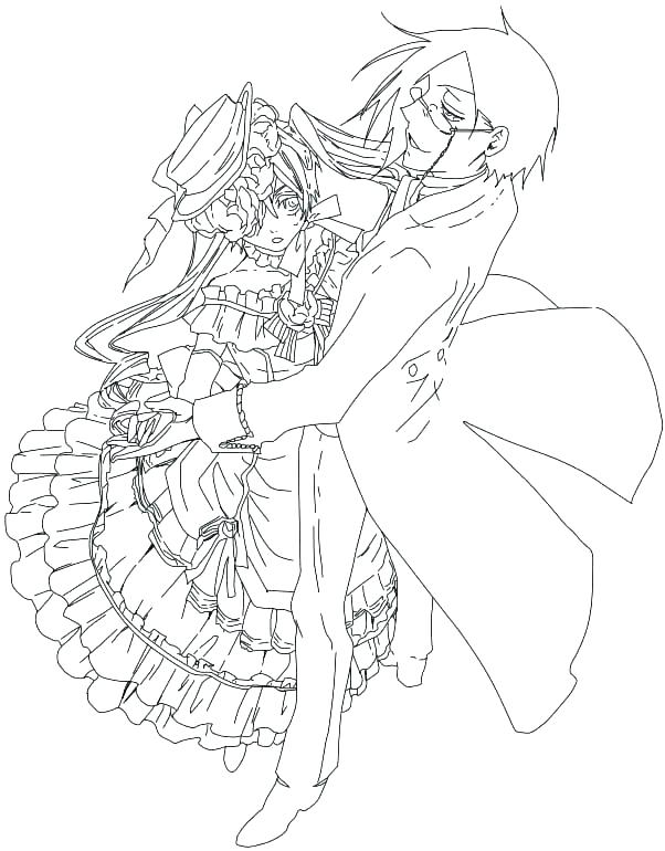 602x770 Sebastian Coloring Pages Little Black Butler Sebastian Coloring