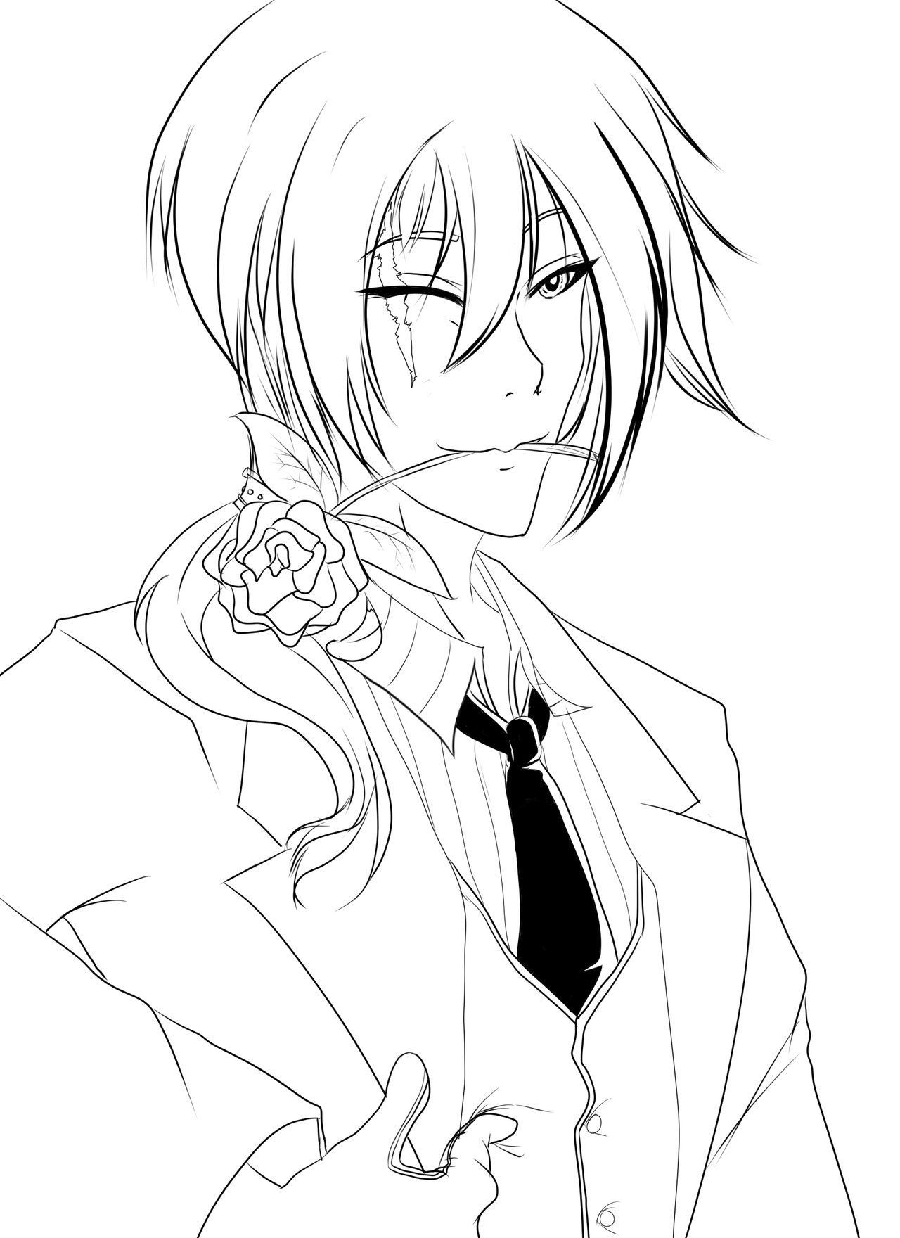 1280x1760 Shocking Butler Lineart By Razor Sensei On Coloring Books
