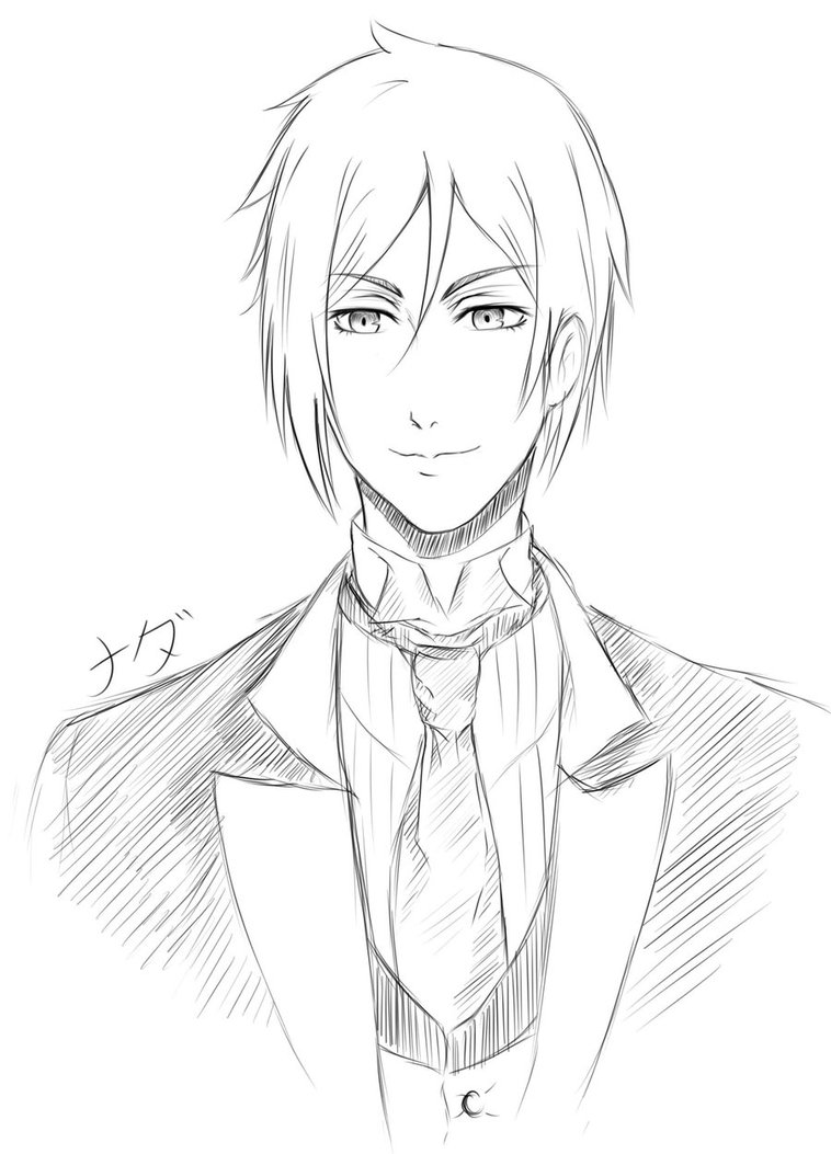 758x1053 Black Butler Coloring Pages Cooloringcom Sebastian Beauteous