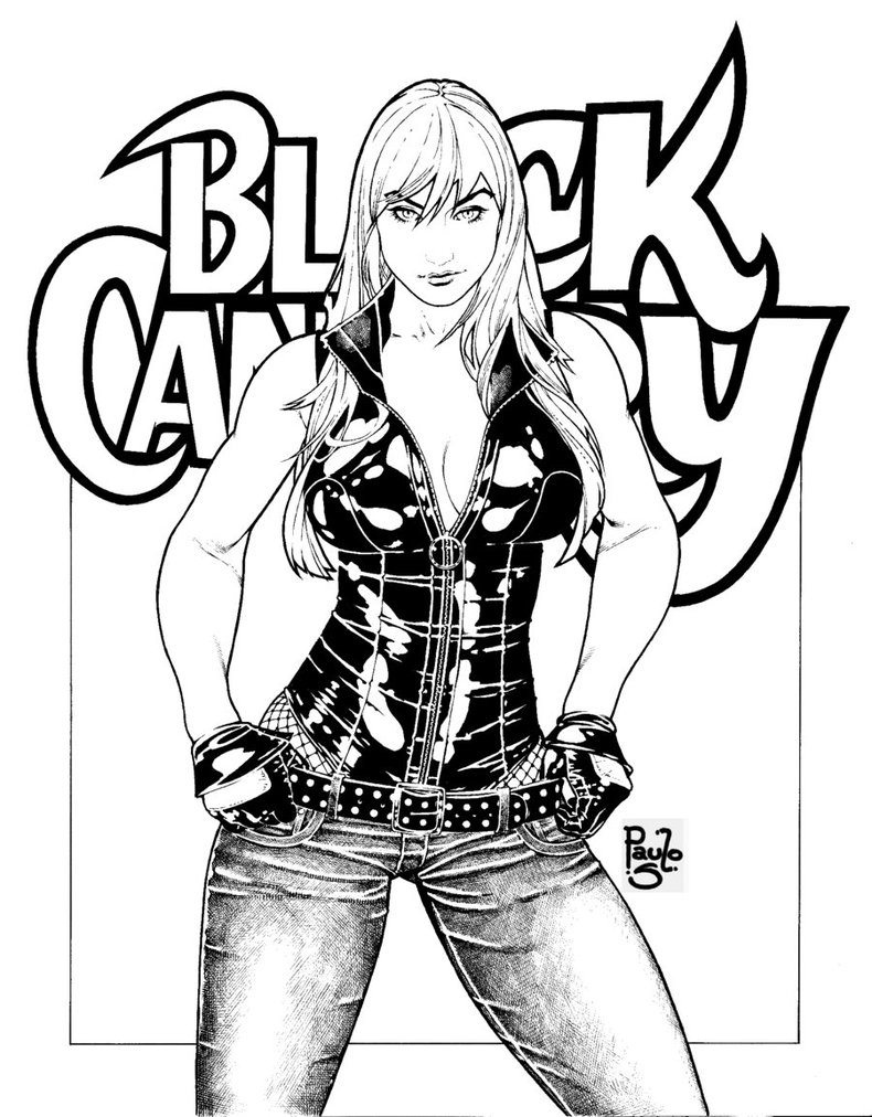Black Canary Coloring Pages
