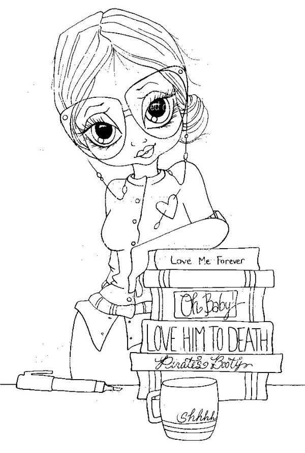 600x889 Saturated Canary Printable Digi Stamps, Stamps