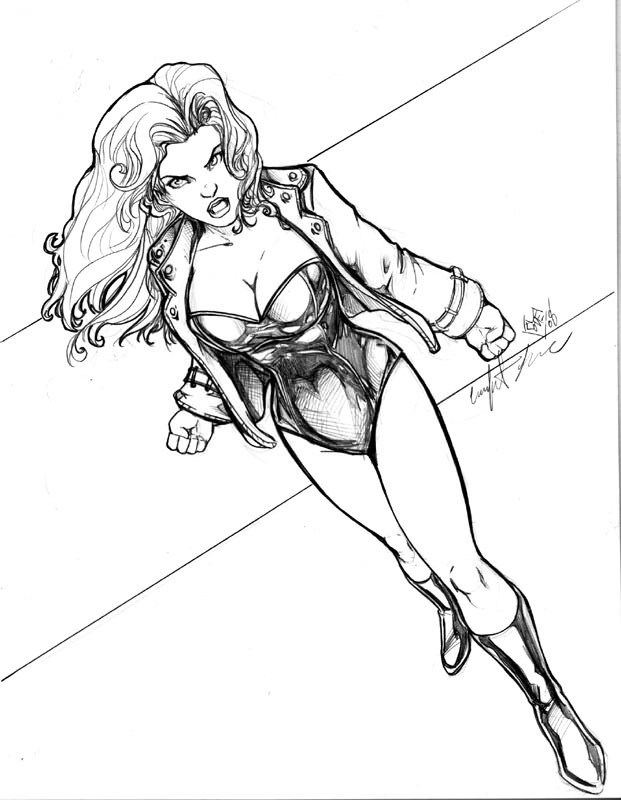 621x800 Black Canary Coloring Pages