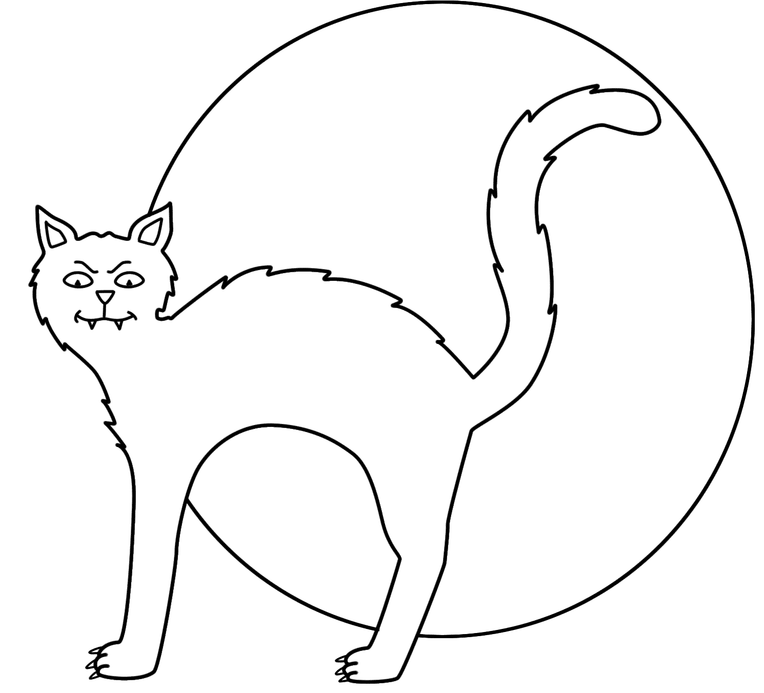 1490x1352 Halloween Black Cat Coloring Page