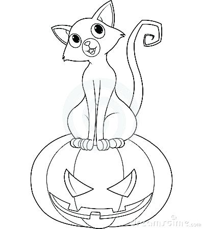 398x450 Halloween Cats Coloring Pages C Is For Cat Coloring Page Medium