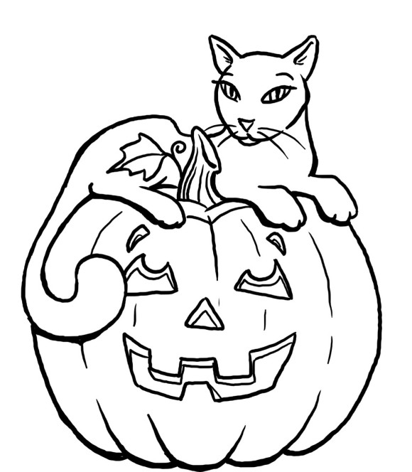 580x664 Cat Halloween Coloring Pages Halloween Black Cat Coloring Pages