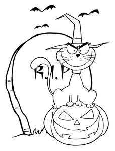 228x300 Free Halloween Coloring Page Clipart Image 0521 1010 2321 2129