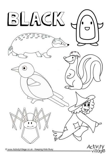 460x650 Black Things Colouring Page