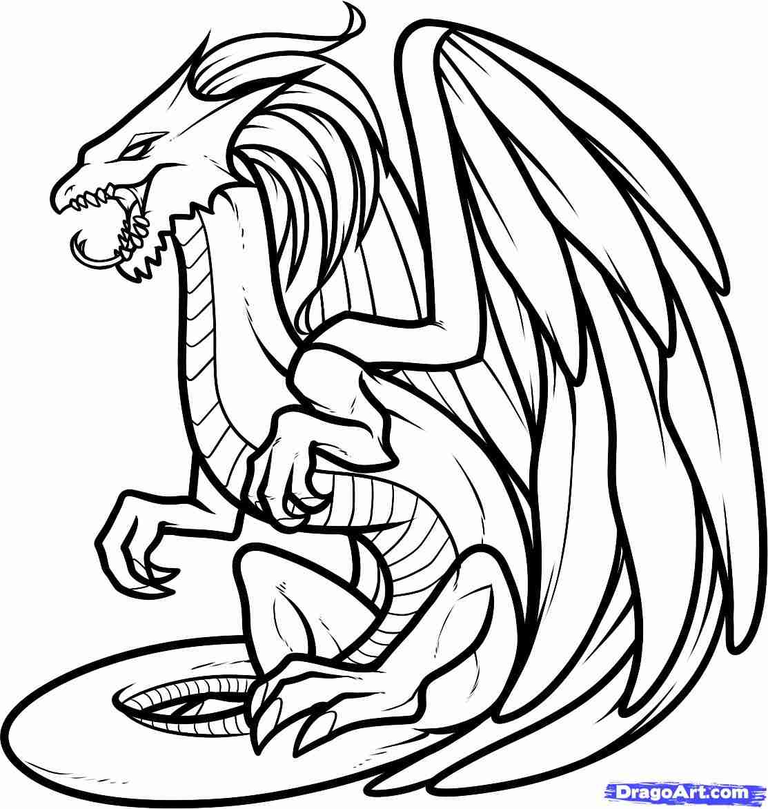 1113x1172 Realistic Dragon Coloring Pages 10
