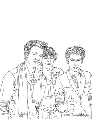 364x470 Jonas Brothers 5 Z3b Coloring Page. More Jonas Brothers Content