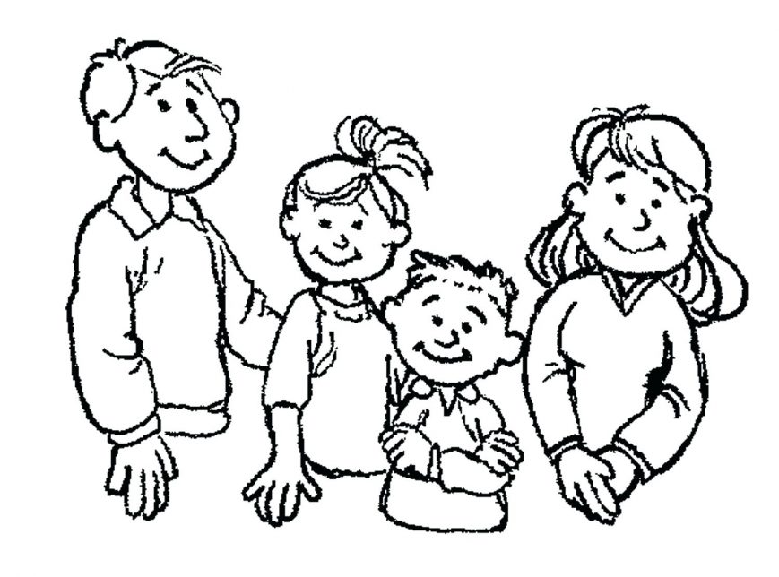 869x644 Get This Kids Printable Family Coloringges X4lk2 For Kindergarten