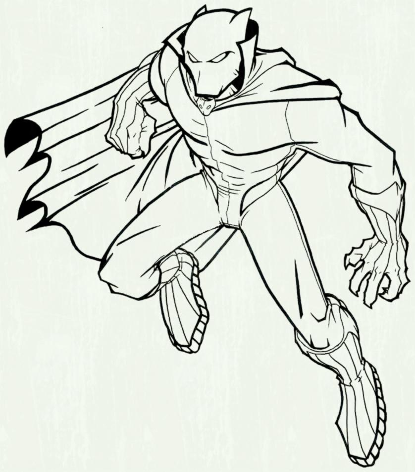838x953 Black Panther Superhero Coloring Pages To Print Free Printable