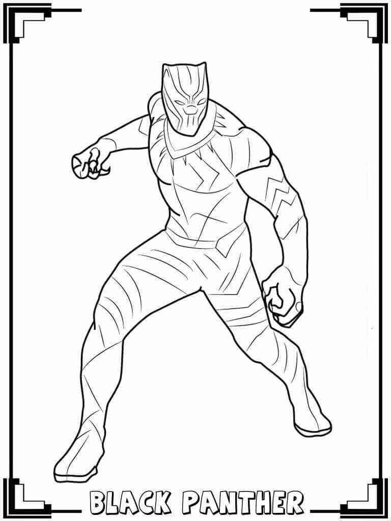 768x1024 Free Printable Black Panther Coloring Pages Adorable Page