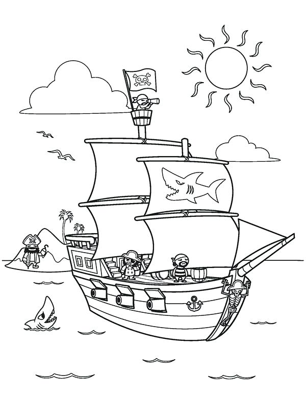 600x776 Pirate Ship Coloring Pages Black Pearl Pirate Ship Coloring Page