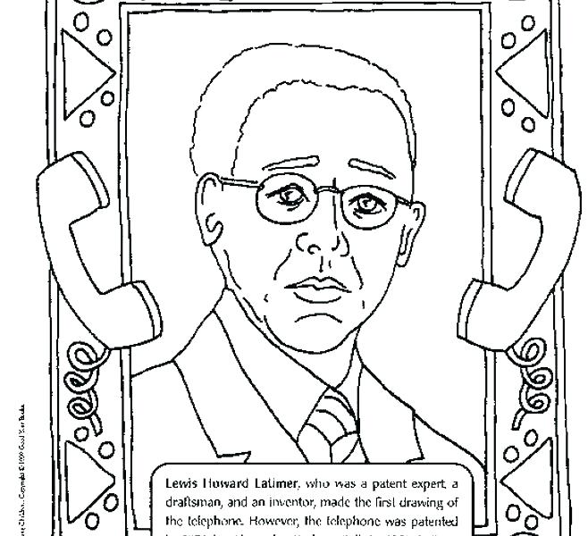 658x600 African American Coloring Pages Inventors Coloring Book Black