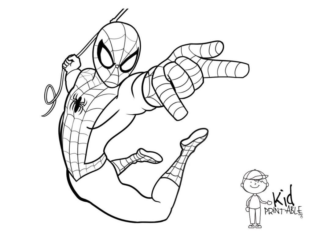 Black Spiderman Coloring Pages