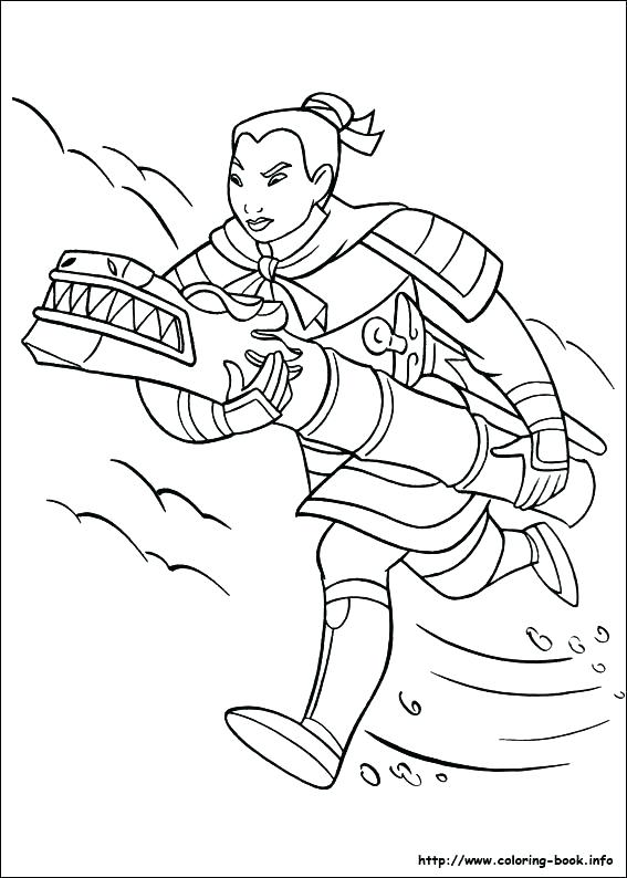 567x794 Mulan Coloring Pages Handsome Black Stallion Khan Coloring Page