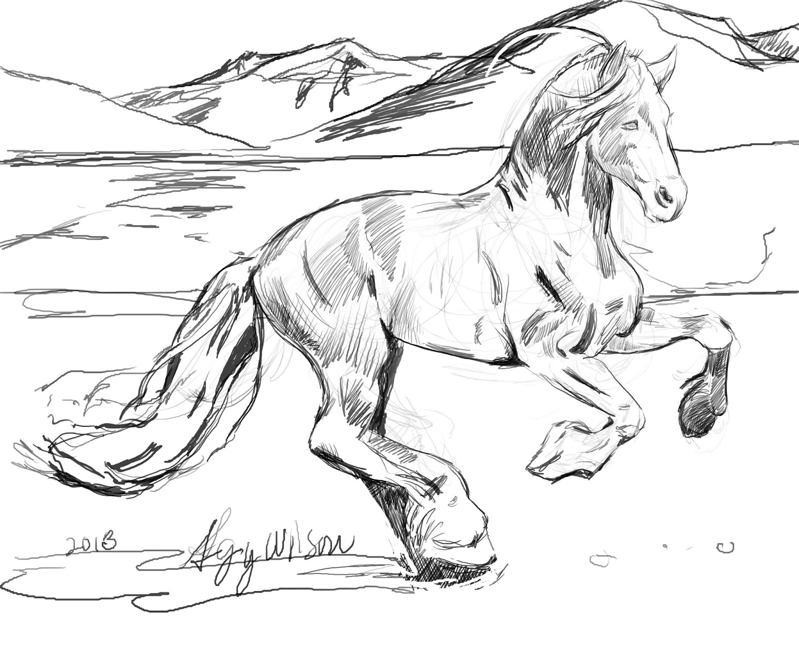 1600x1334 Top Wild Horse Coloring Pages To Print Realistic