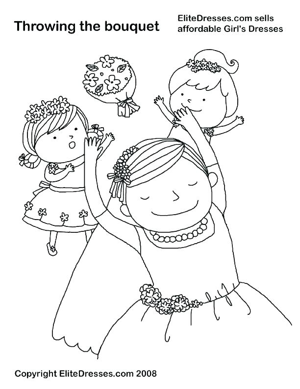 612x792 Coloring Pages For Weddings Printable Weddi Dress Colori Pages