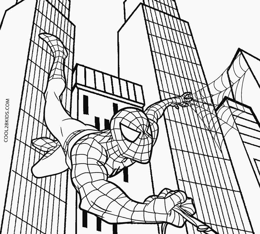 882x794 Printable Spiderman Coloring Pages For Kids Cool2bkids