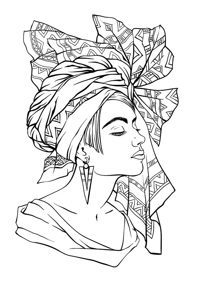 630x900 African Queen Coloring Pages New Adult Page
