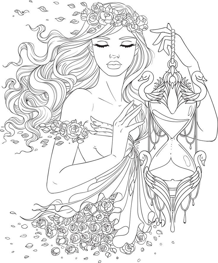 736x886 887 Best Beautiful Women Coloring Pages For Adults Images