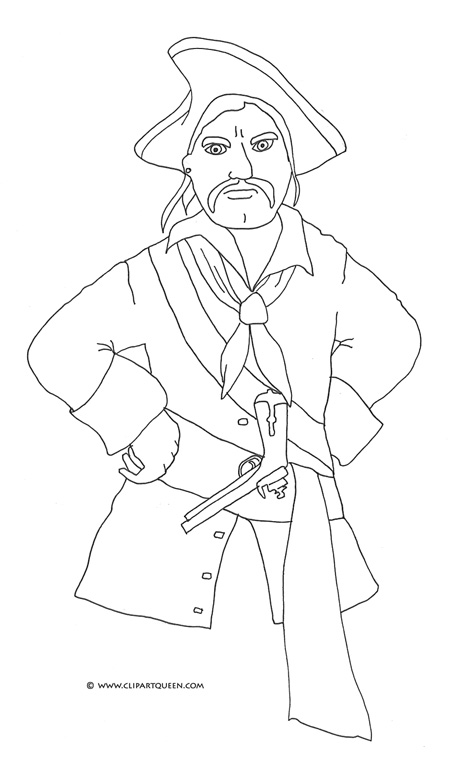 460x765 Pirate Coloring Pages