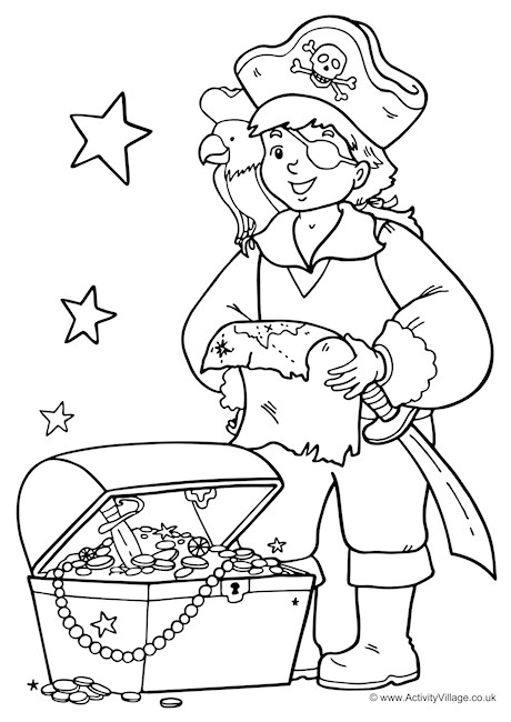460x650 Pirate Colouring Pages