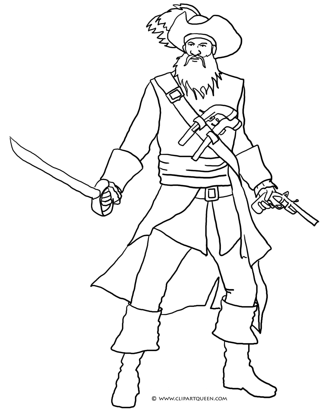 1063x1334 Blackbeard Pirate Coloring Pages