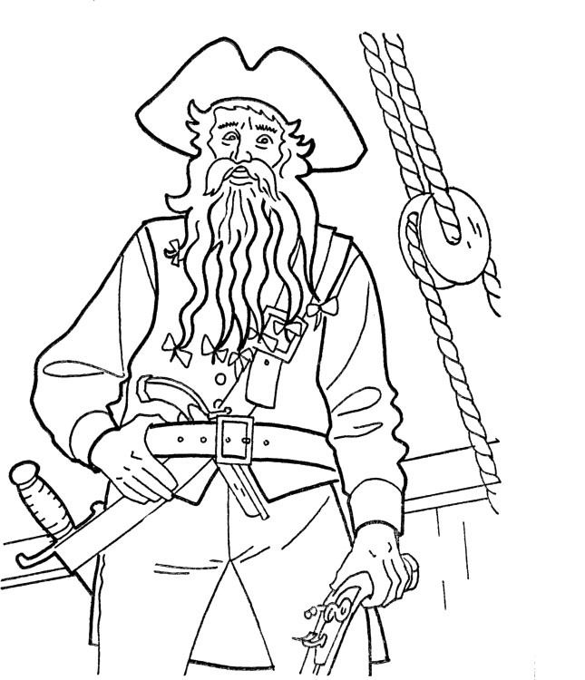 645x750 Captain Teague Pirates Of The Caribbean Coloring For Kids Coisas