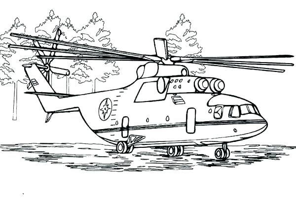 600x414 Helicopter Coloring Page Helicopter Coloring Pages With Drawn