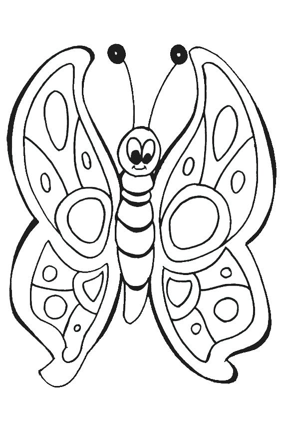 567x850 Butterfly Pictures To Color Also Blank Butterfly Coloring Page