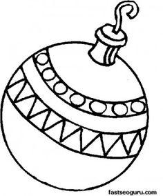 236x284 Christmas Baubles Templates To Colour