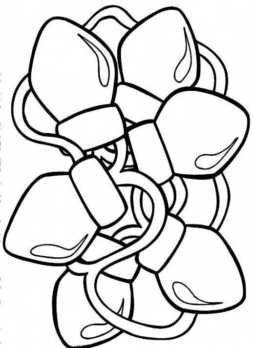 518x713 Christmas Lights Coloring Pages