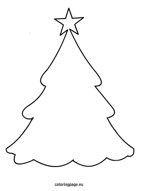 Blank Christmas Tree Coloring Page
