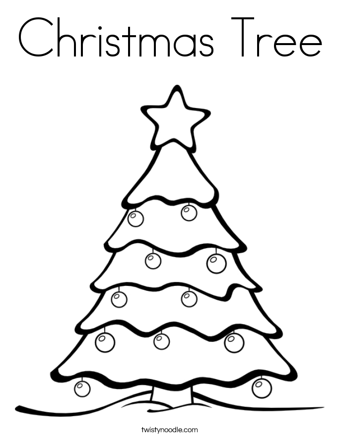 685x886 Christmas Tree Coloring Page