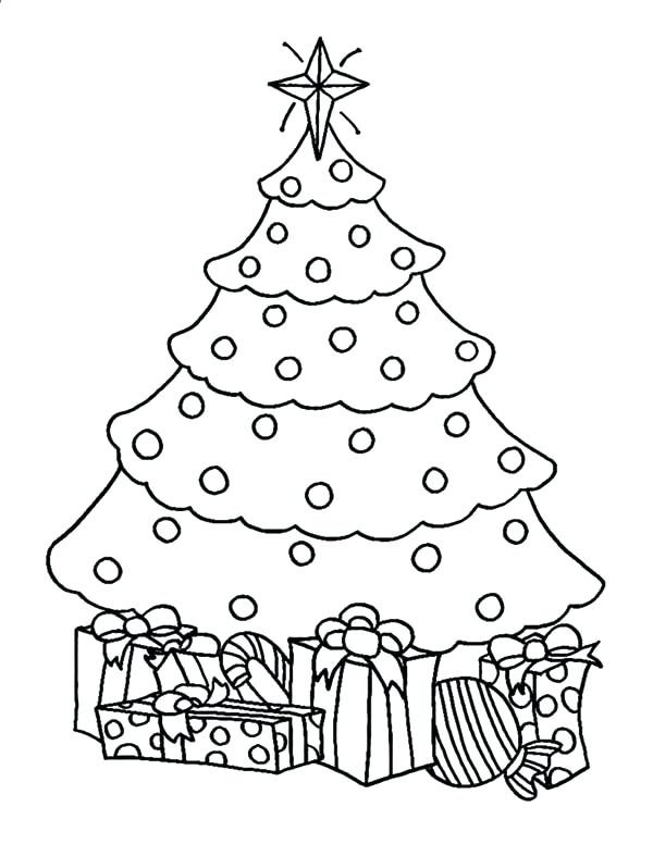 600x776 Christmas Tree Coloring Page