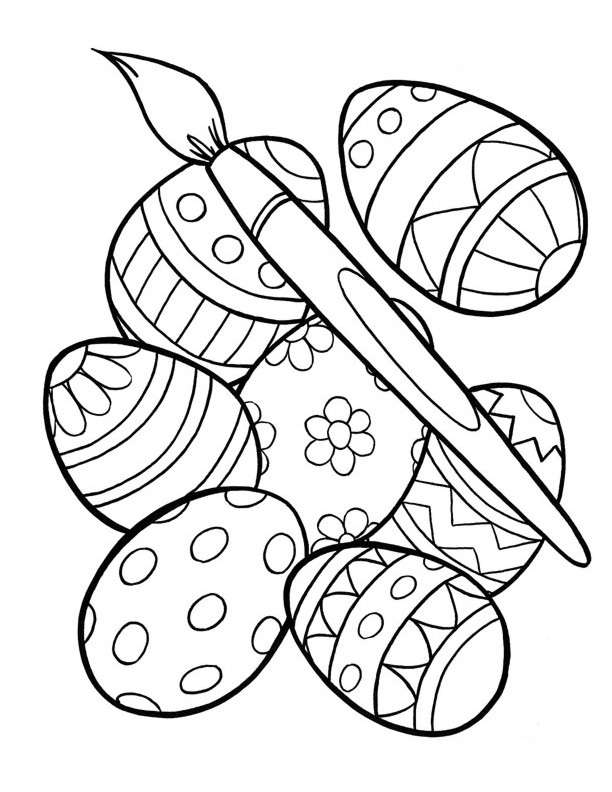 612x792 Free Printable Easter Egg Coloring Pages For Kids