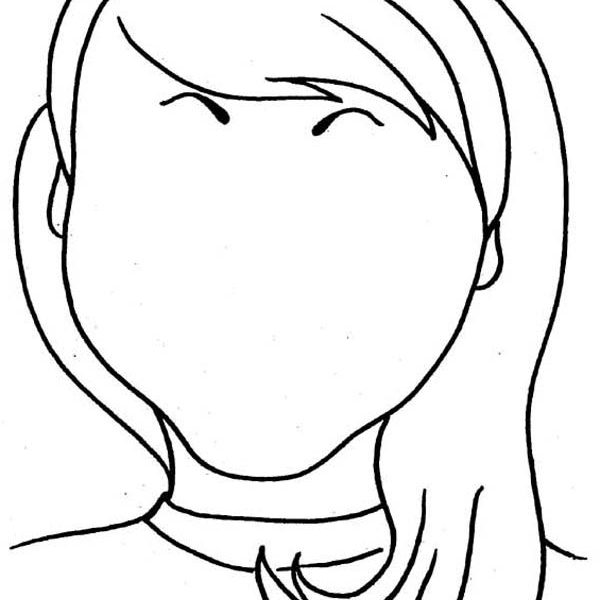 600x600 Blank Face Printable Coloring Pages 0 Images About Color People