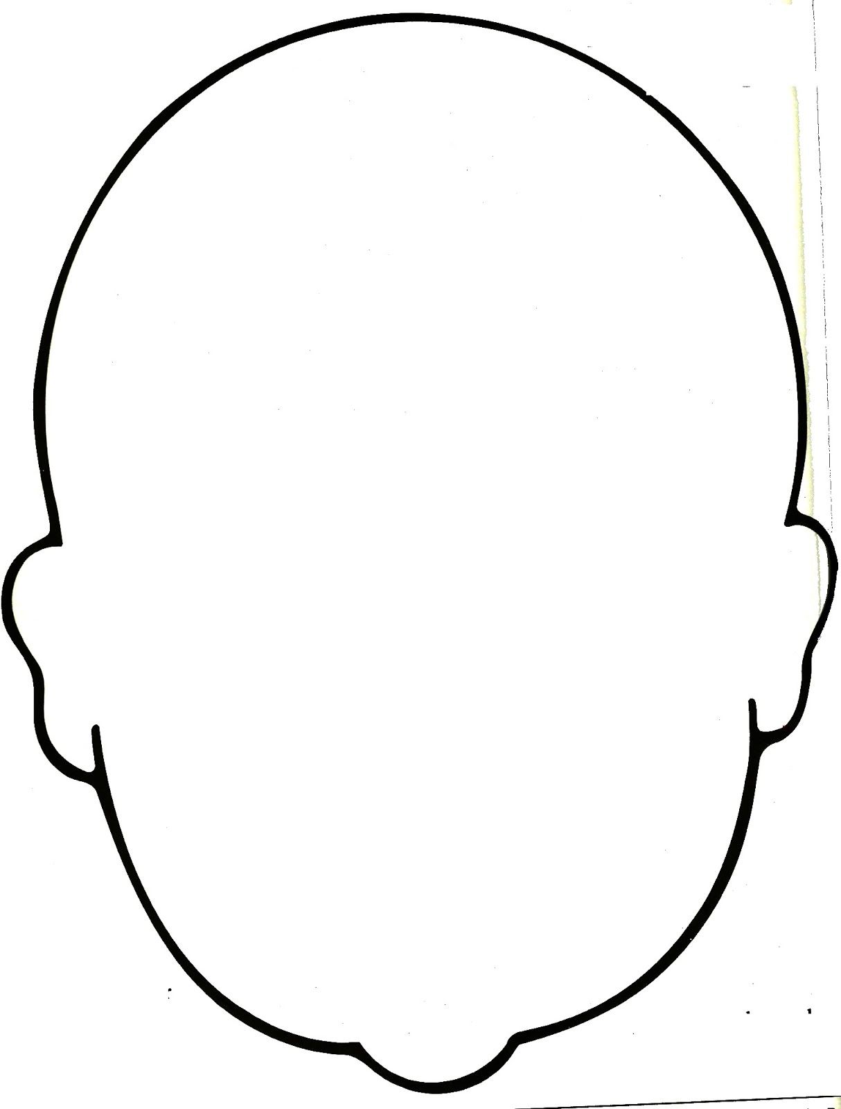 1214x1600 Blank Face Coloring Page