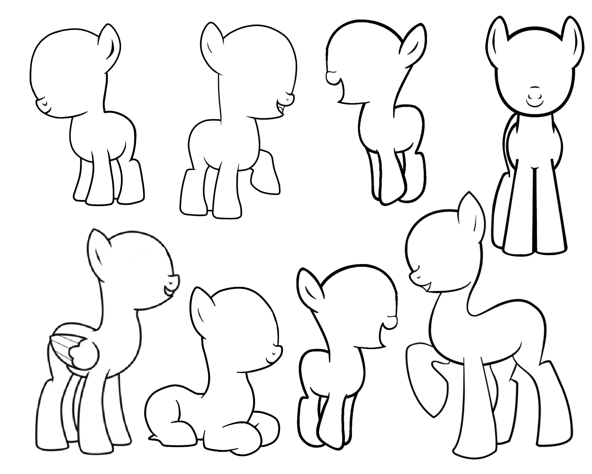 2048x1638 My Little Pony Blank Gallery Free Coloring Sheets