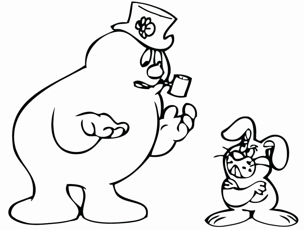 Blank Snowman Coloring Pages