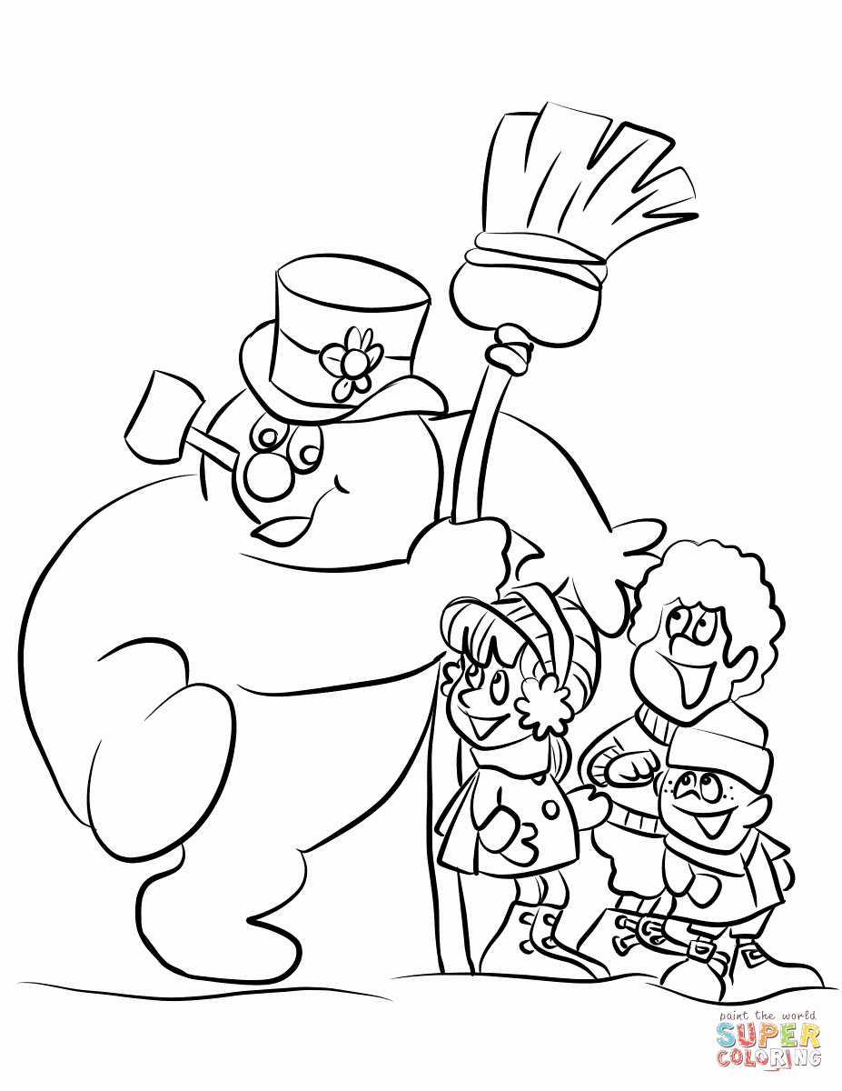 927x1200 Wonderful Cute Snowman Coloring Pages Contemporary Professional