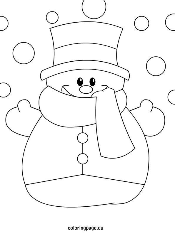 595x804 Blank Snowman Coloring Page Tags Snowman Coloring Page Seniors
