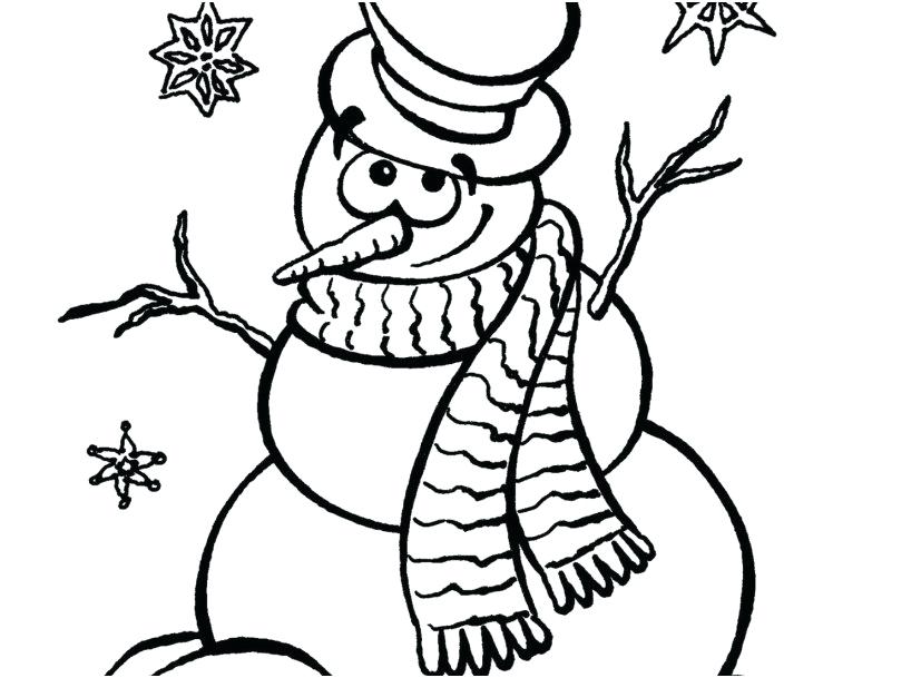 827x609 Free Snowman Coloring Pages