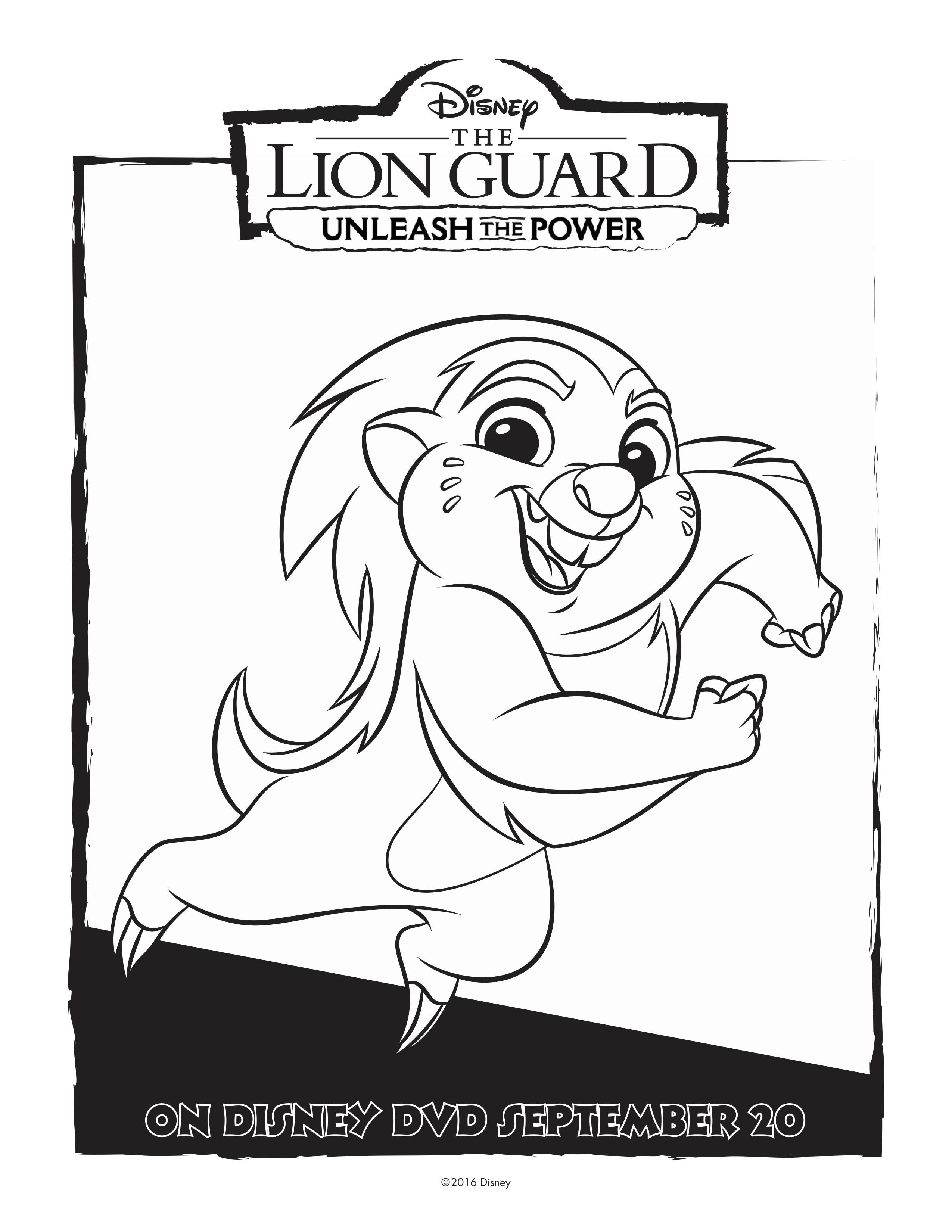 2550x3300 Disney Lion Guard Bunga Coloring Page Printable Coloring Pages