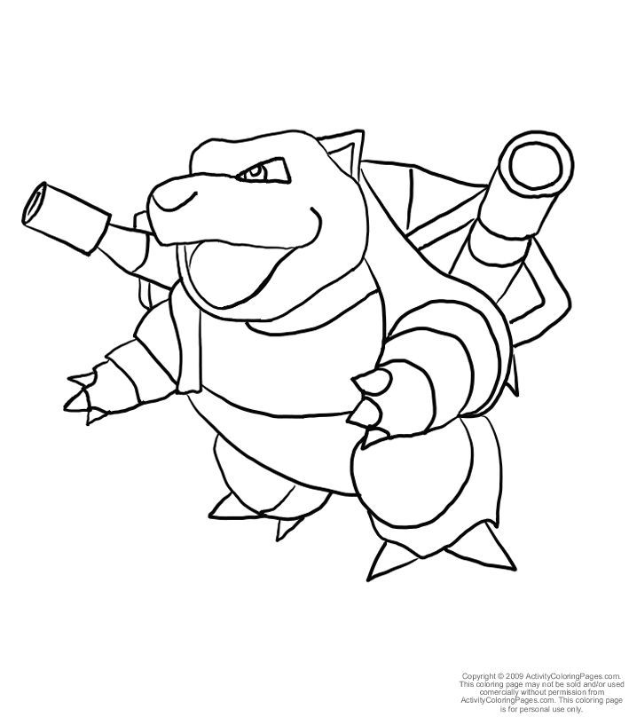 Blastoise Coloring Page
